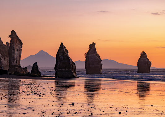 The Three Sisters with Mt Taranaki